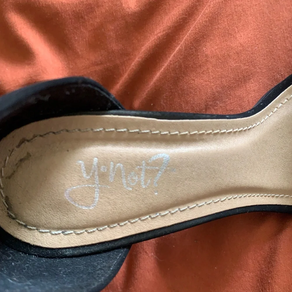 Y Not?  Elegant Black Heel Sandals. SZ 7 - Picture 5 of 5